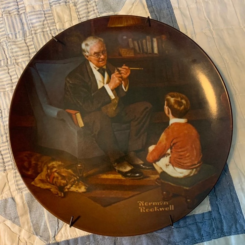 6 Vintage Norman Rockwell Collector Plates